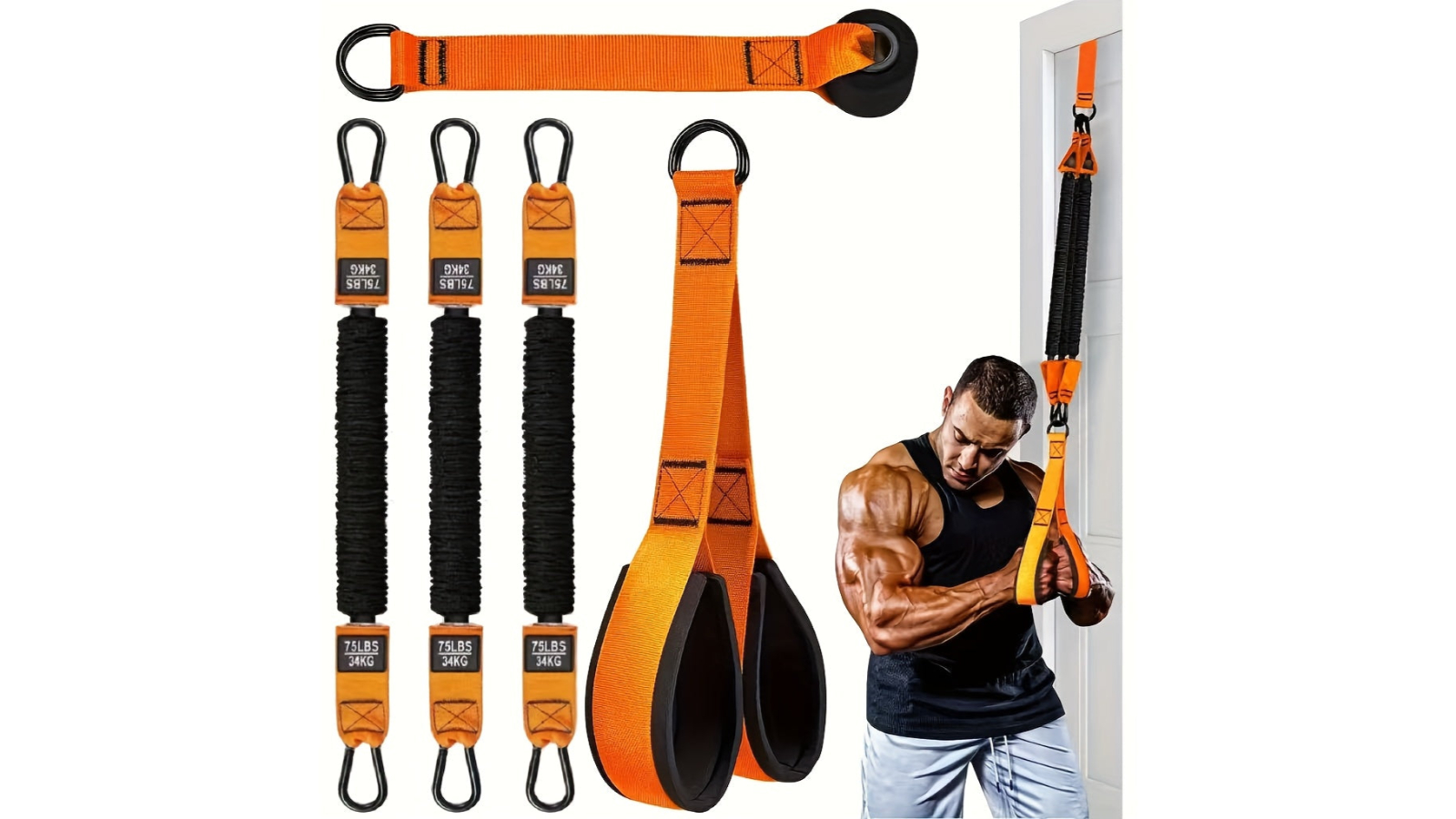 NNETM 5 Piece Latex Resistance Training Band Set