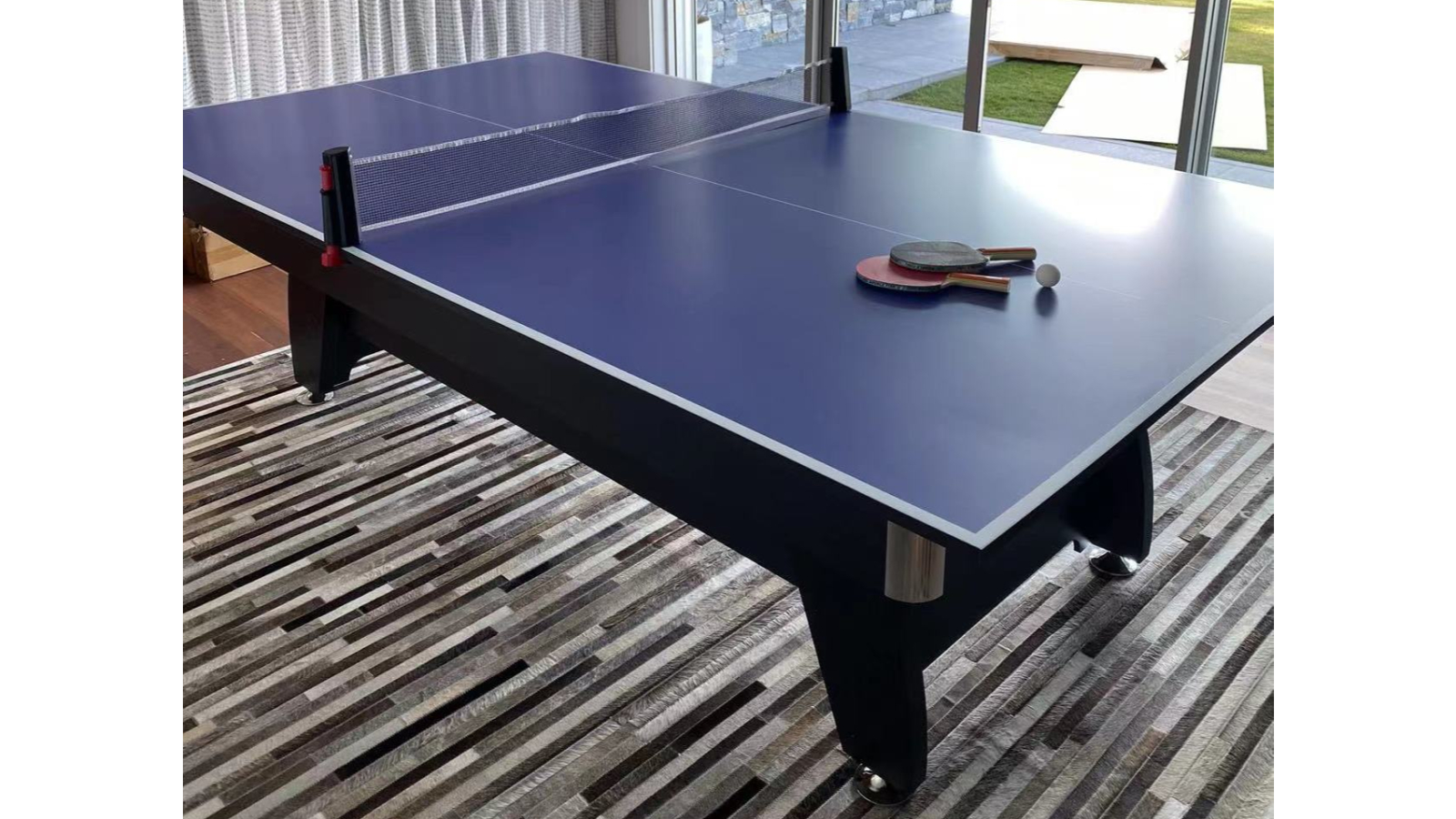 Ksports Pub Size Pool Table 8FT Ball Return Snooker Billiard Table 2.5cm Table Top with Full