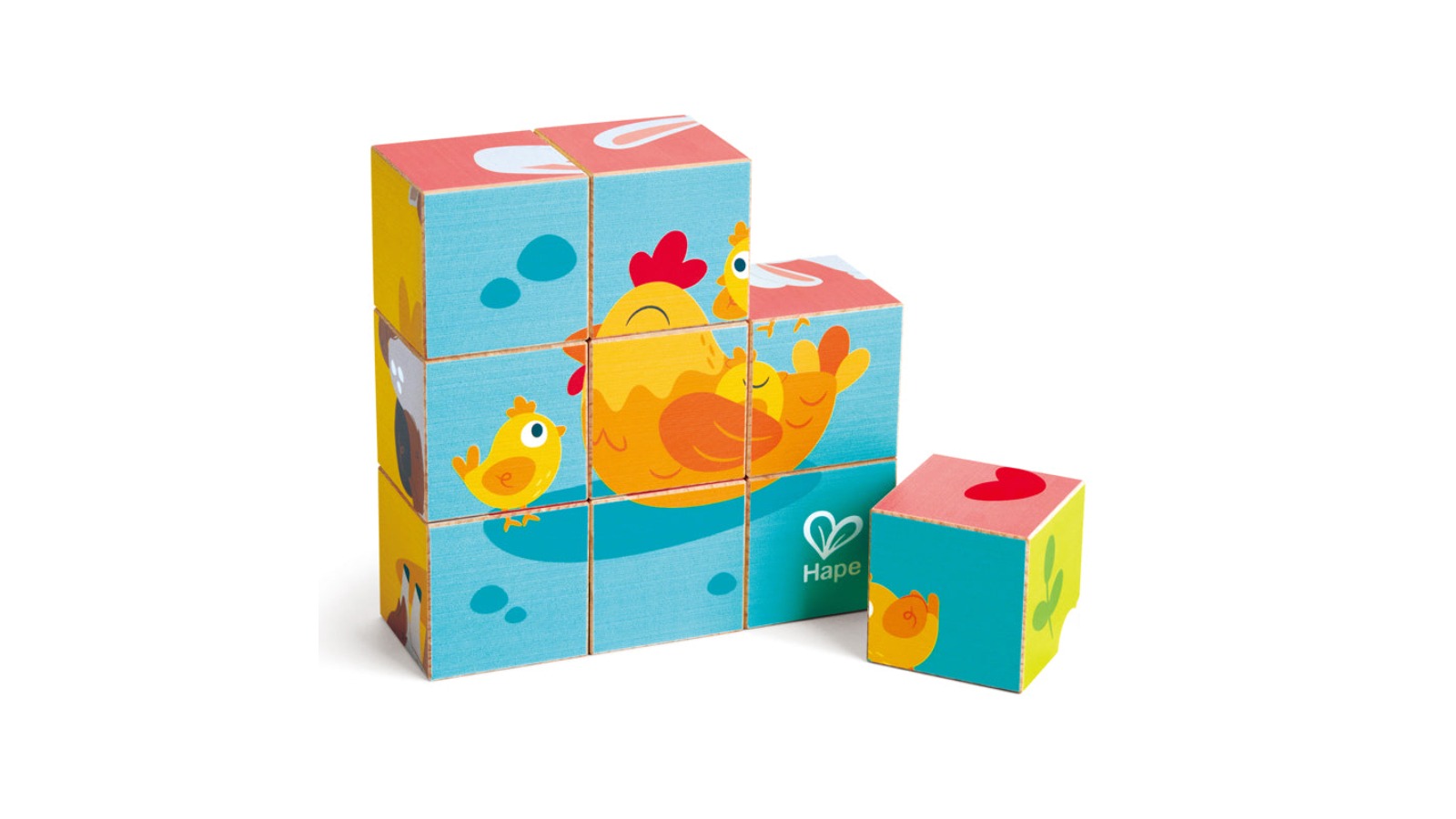 Hape Farm Wooden Blocks Puzzle