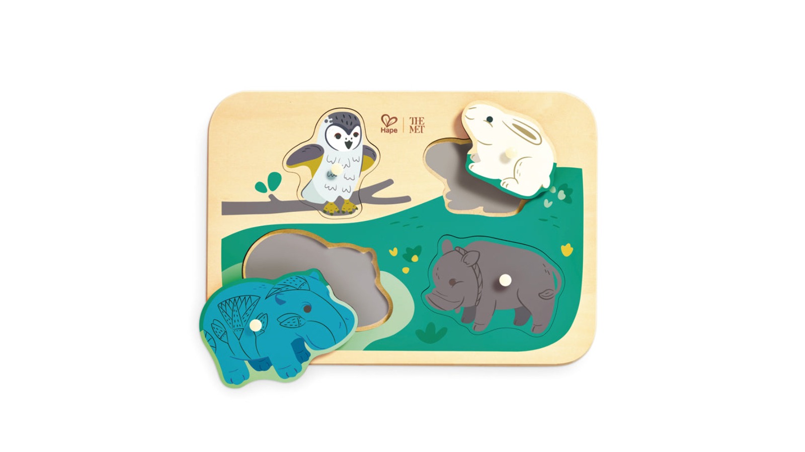 Hape Majestic Animals Peg Puzzle 