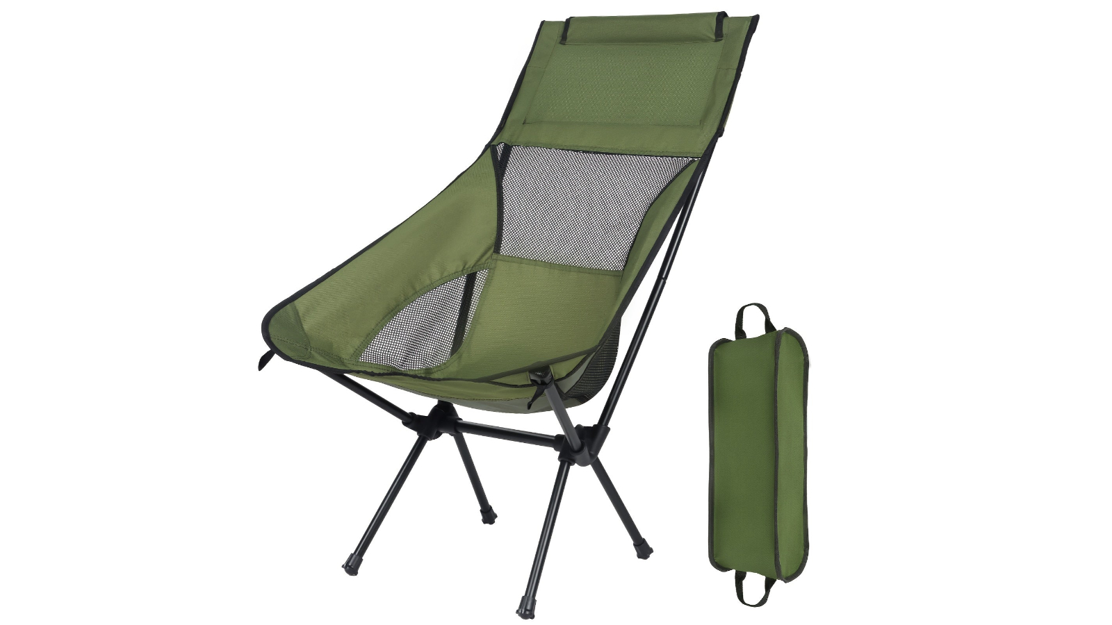 NNETM Folding Camping Chair Lightweight High Back Seat