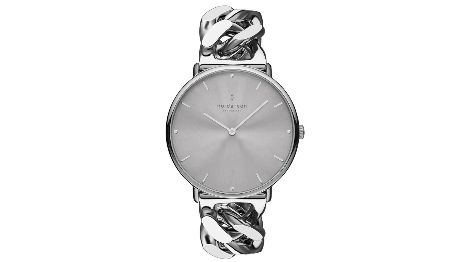 Nordgreen Native Silver Chain Watch - 2.8cm