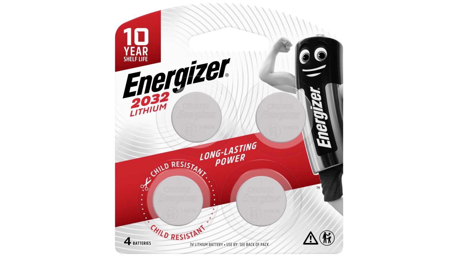 Energizer CR2032 Lithium Coin Battery - 4 Pack