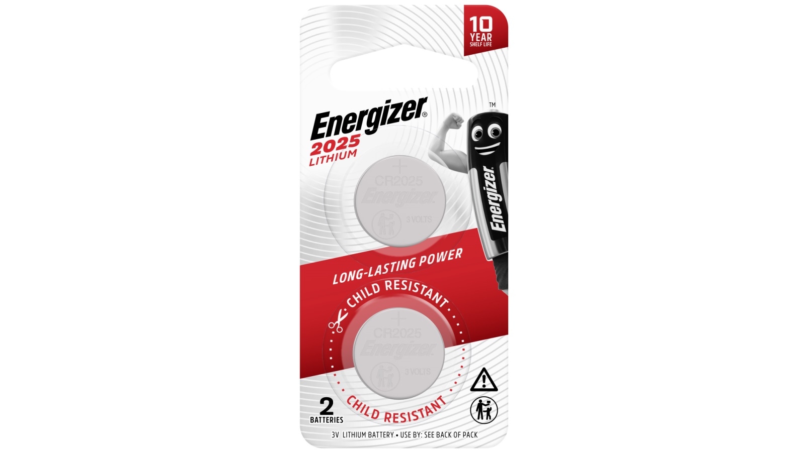 Energizer CR2025 Lithium Coin Battery - 2 Pack