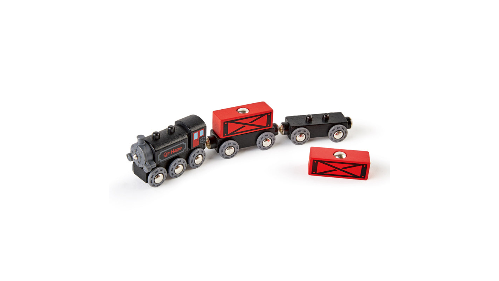 Hape Steam-Era Freight Train Interactive Games and Toy