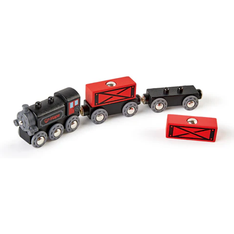 Hape Steam-Era Freight Train Interactive Games and Toy