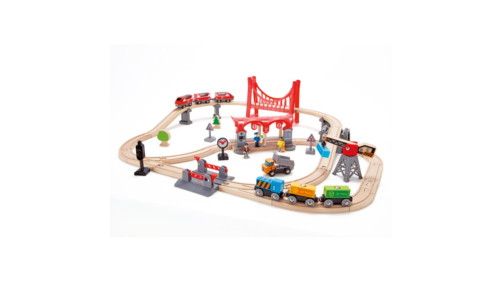 Hape Busy City Rail Set Interactive Games and Toy