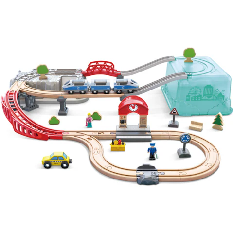 Hape City Train Bucket Set