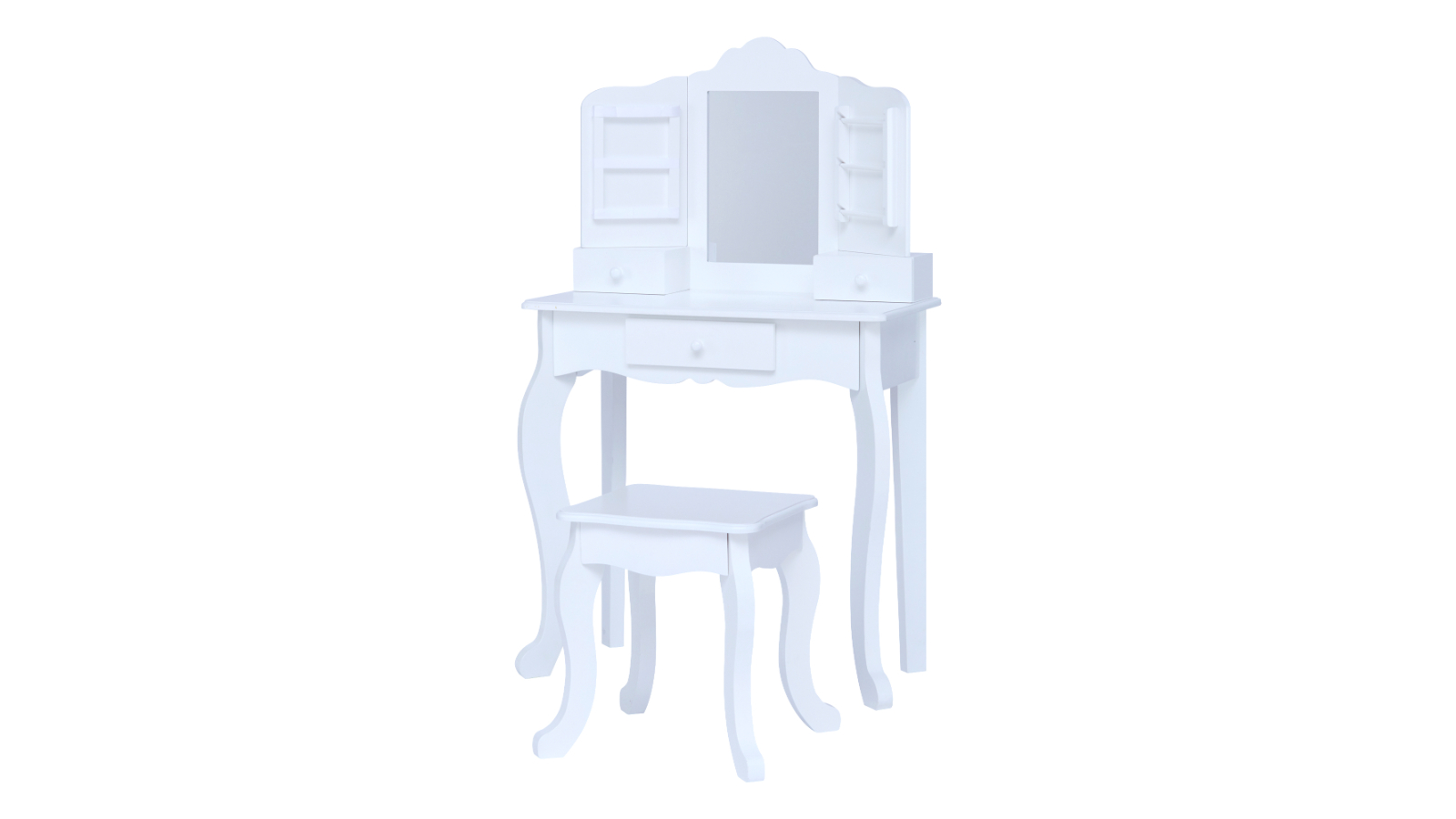 Fantasy Fields Kids Play Little Princess Anna Vanity Table and Stool - White