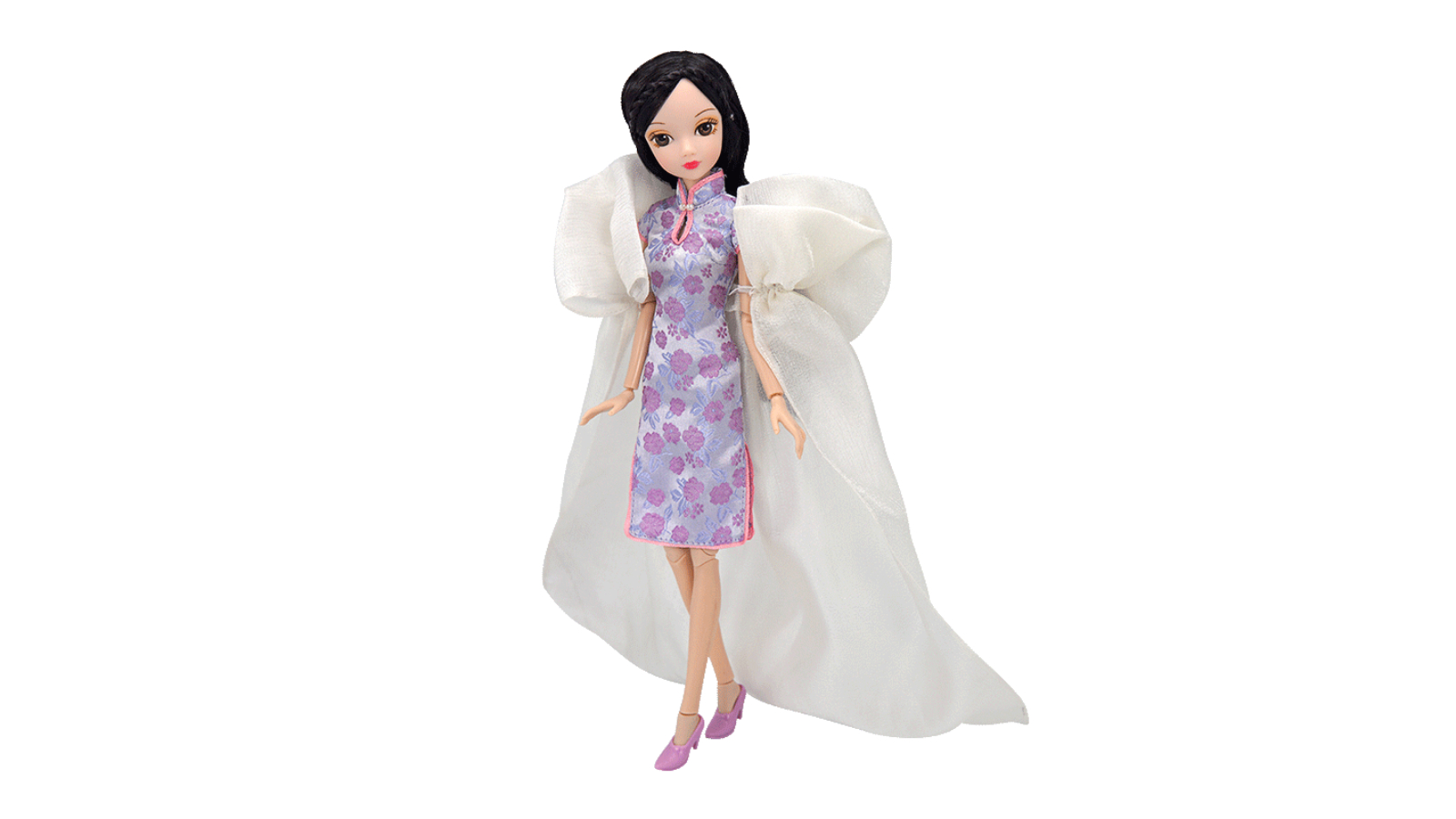Kurhn Exclusive Cheongsam Series Doll with White Cape