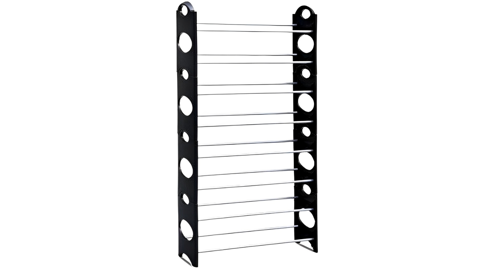 Bargene 10 Tier Black Shoe Stackable Storage Rack