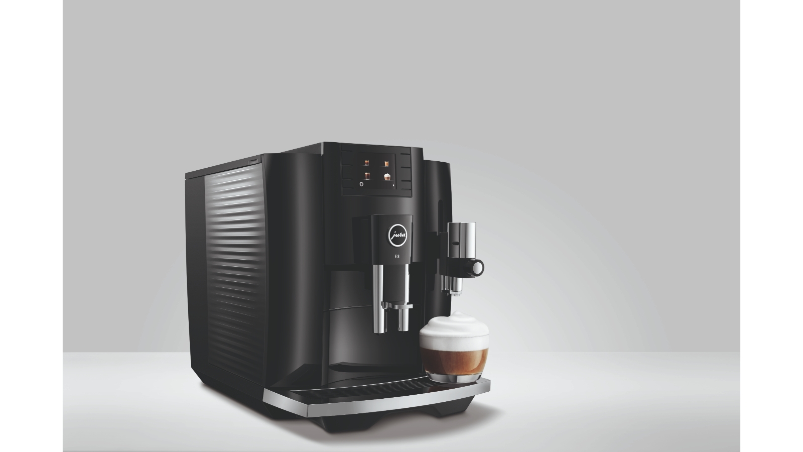 Jura E8 Automatic Coffee Machine Piano Black Harvey Norman
