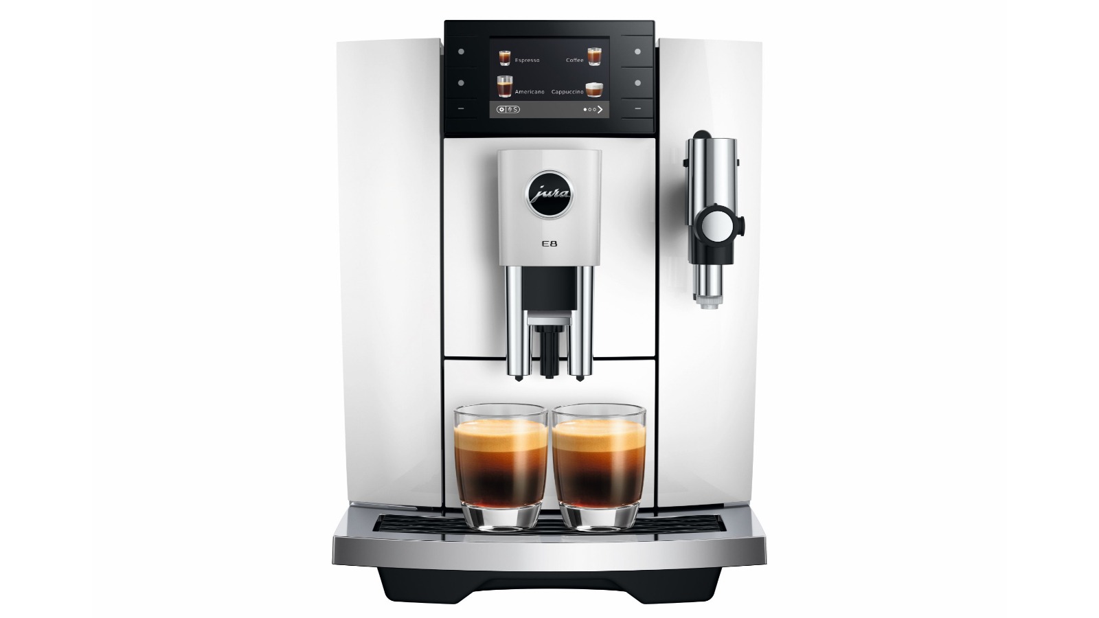 Jura E8 Automatic Coffee Machine - Piano White