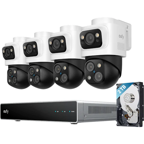 eufy S4 Max NVR PoE 24/7 Security System with 4 PTZ Security Cameras
