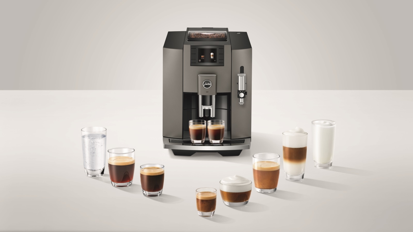 Jura E8 Automatic Coffee Machine Dark Inox Harvey Norman