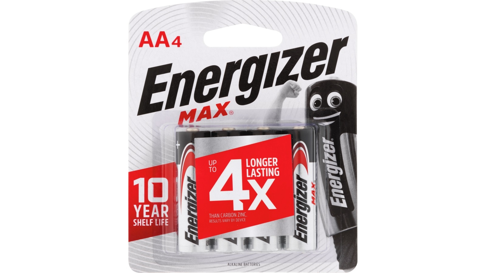 Energizer Max AA Alkaline Batteries - 4 Pack