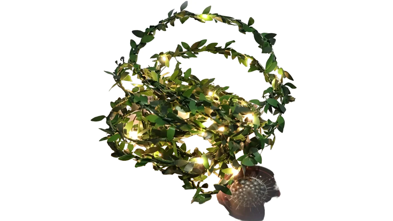 TM 50 LED Battery-Powered Green Leaf String Light - 5metre
