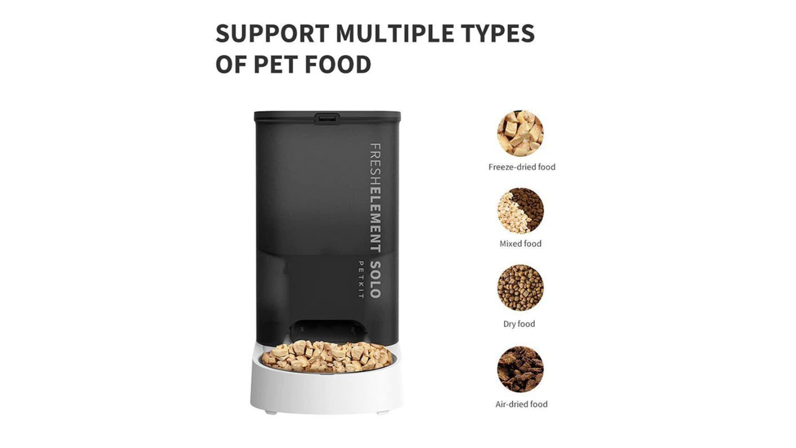 Petkit Fresh Element Mini Solo Smart Pet Feeder Dark Grey Harvey Norman