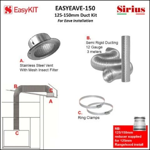 Sirius 15cm Eave Ducting Kit