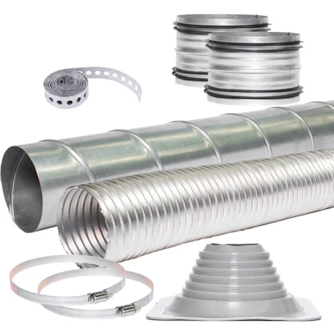 Sirius 15cm Ducting Kit for Extraction Through a Metal Roof with the SEM51