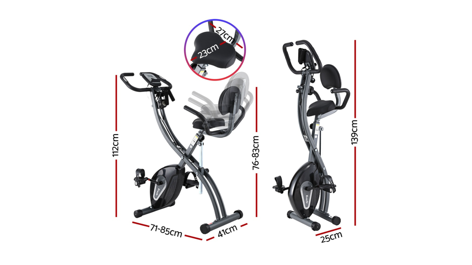 Folding Exercise Quiet Exercise Bike Australia Everfit Folding