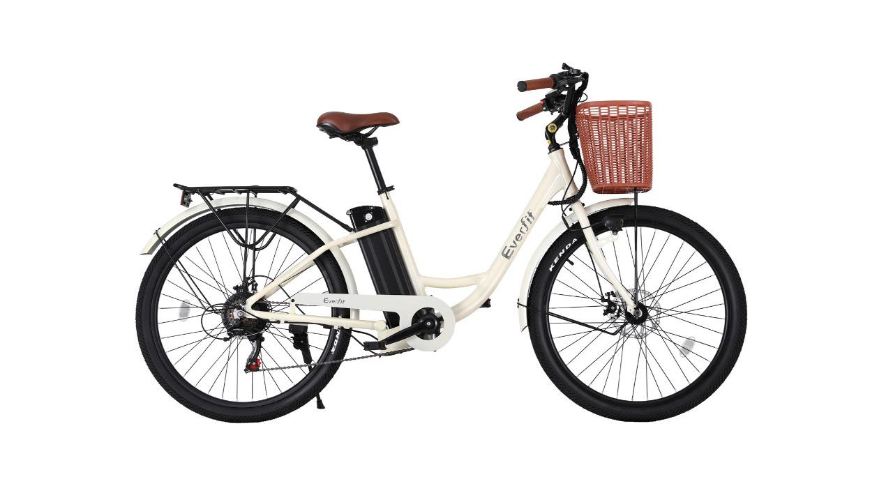 Everfit 26inch Electric Bike with Battery - White