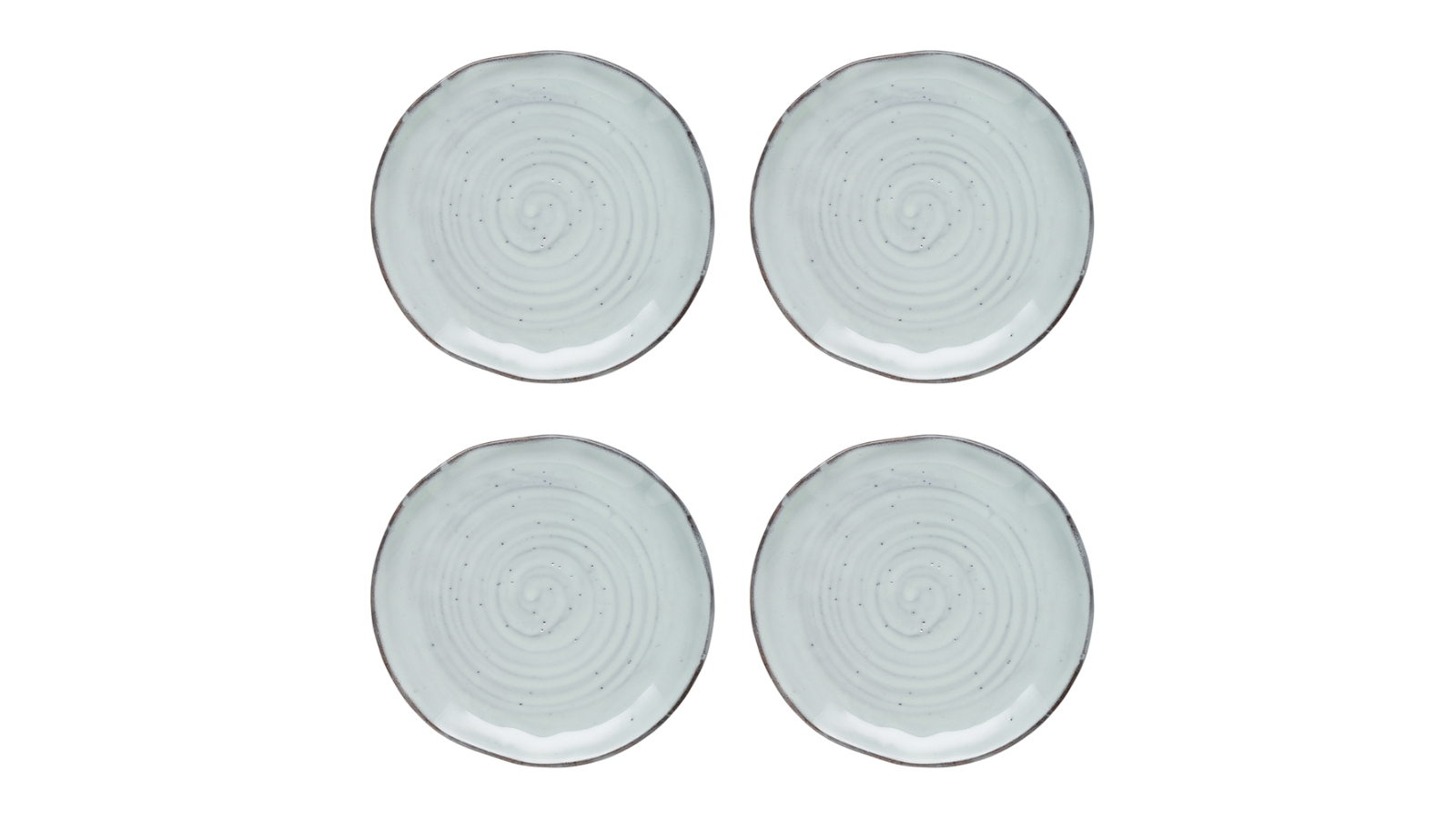 Ecology 4 Piece 21cm Ottawa Rustic Side Serving Food Plate - Lichen