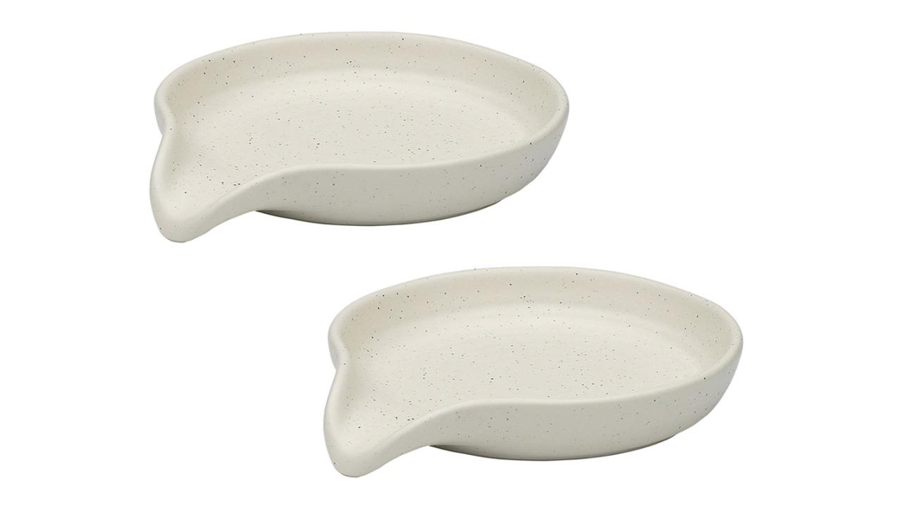 Ecology 2 Piece Stoneware Ottawa Rustic Spoon Rest with Lid - Calico
