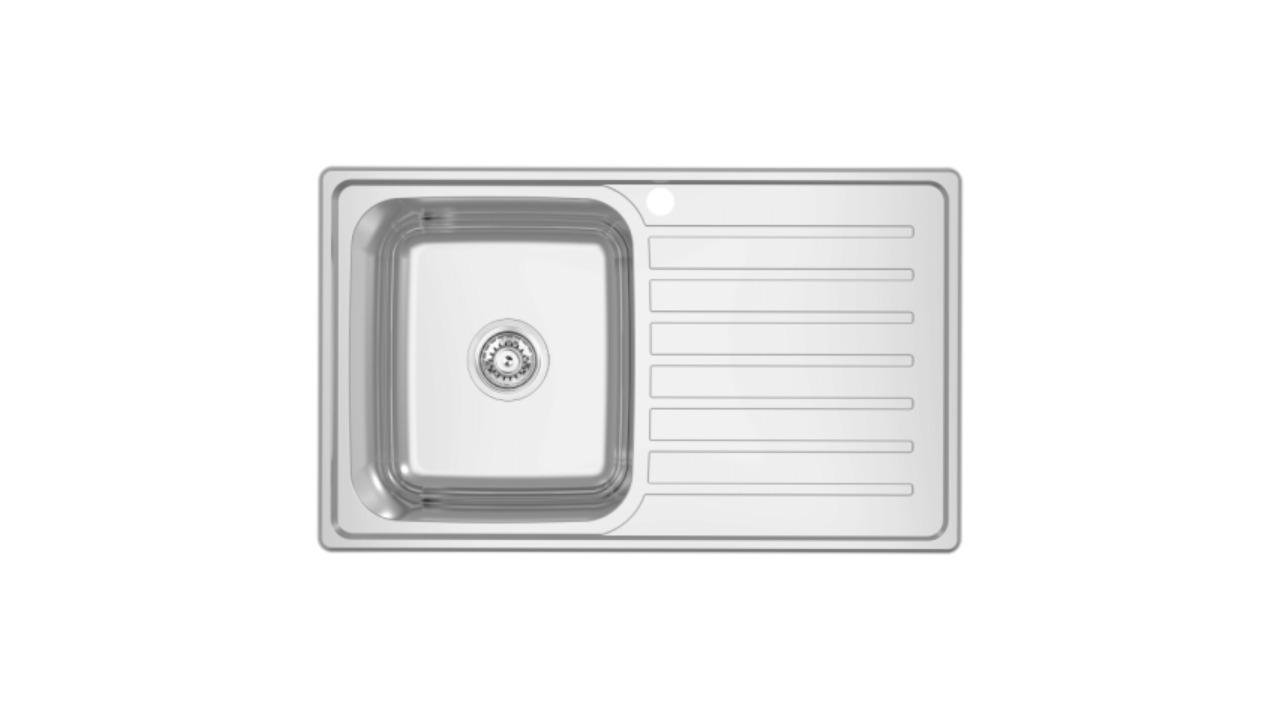 Abey EC Single Left Hand Bowl and Drainer Kitchen Sink