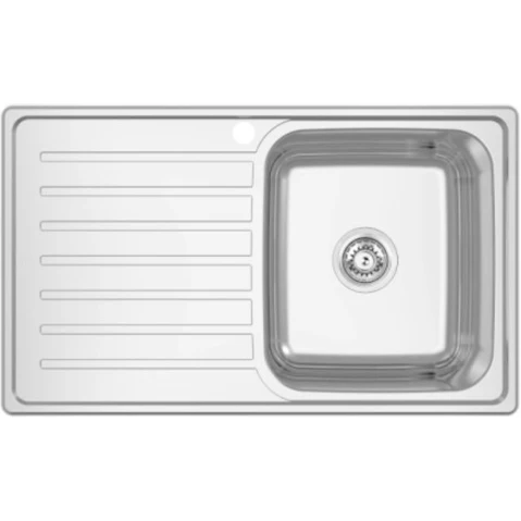 Abey EC Single Right Hand Bowl and Drainer Kitchen Sink