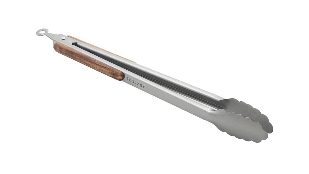 Ecology Stainless Steel Provisions Acacia Tong - Natural