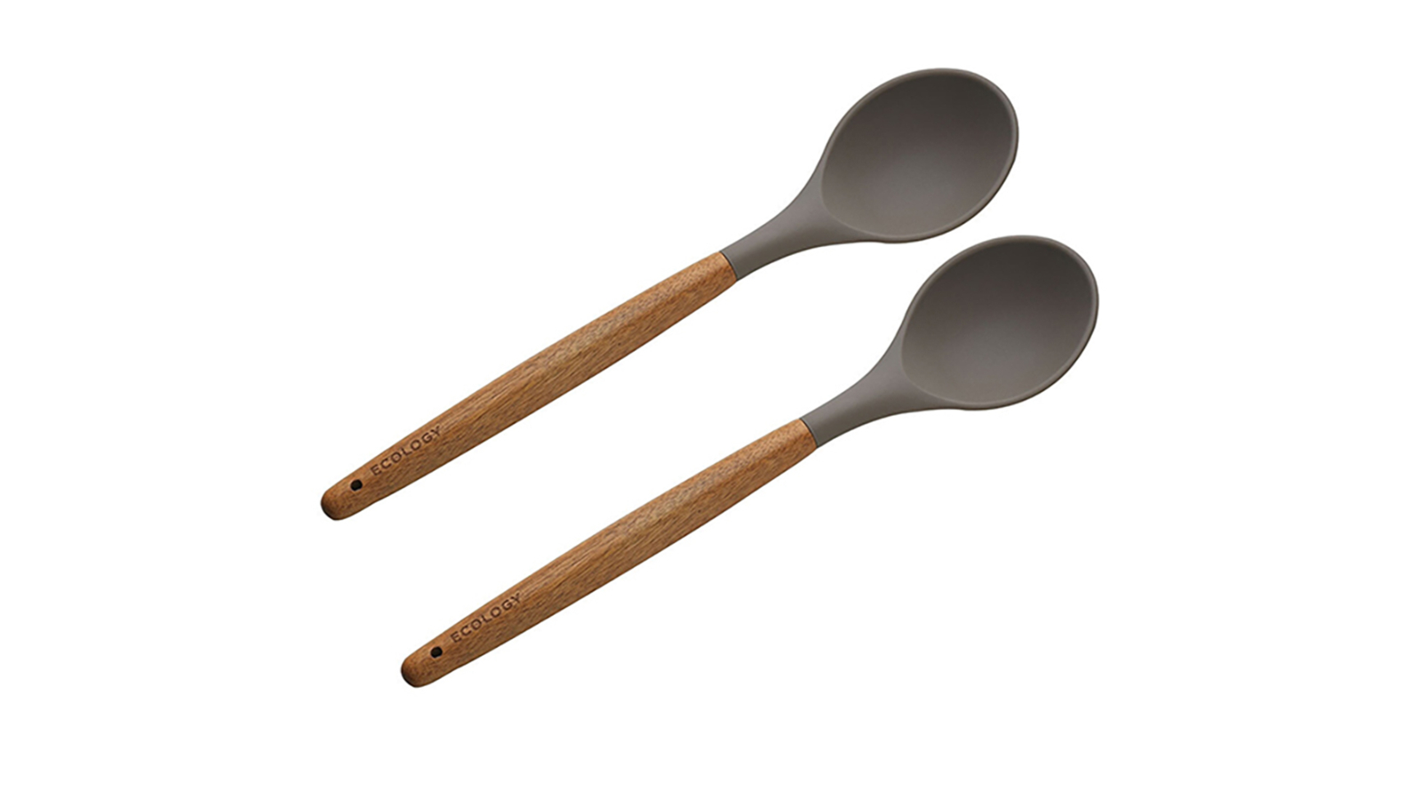 Ecology 2 Piece 32cm Silicone Spoon with Acacia Wood Handle