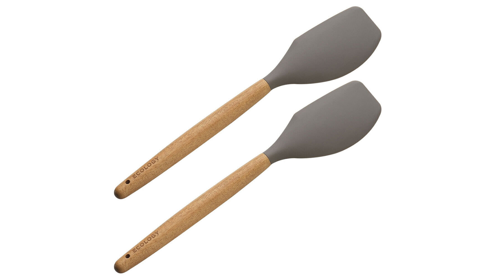 Ecology 2 Piece 31.5cm Provisions Acacia Silicone Spatula - Grey