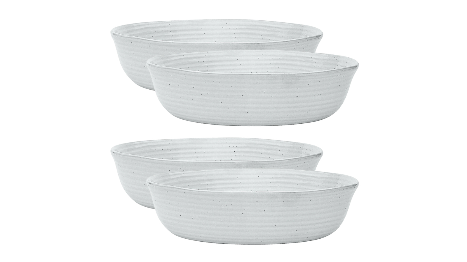 Ecology 4 Piece 22cm Ottawa Lichen Stoneware Dinner Bowl - Grey