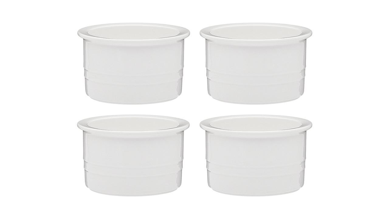 Ecology 4 Piece 11cm Signature Porcelain Ramekin Dish - White