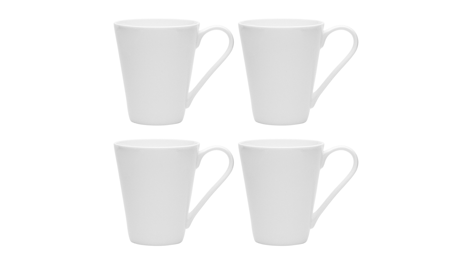 Ecology 4 Piece 300ml Canvas Conical Mug