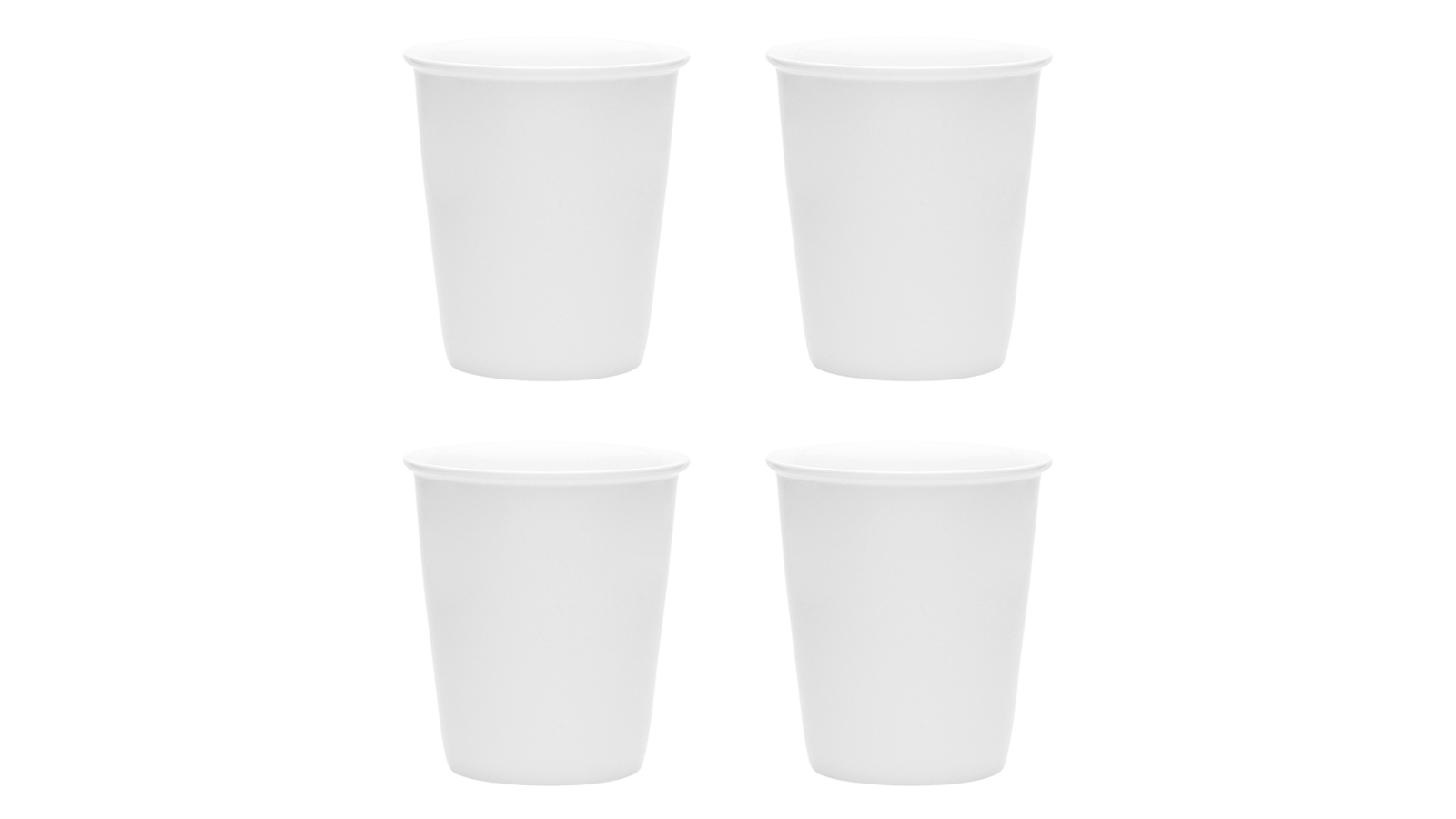 Ecology White 4 Piece Canvas 280ml Tea Cup
