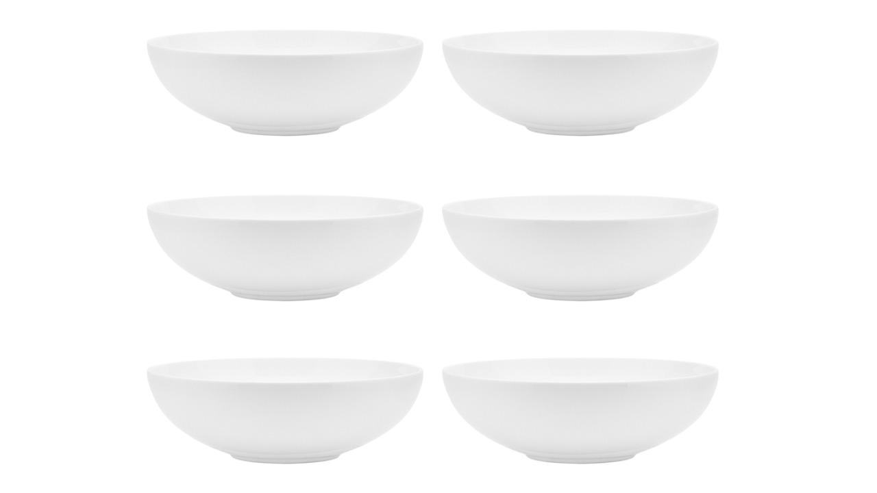 Ecology 6 piece 18.5cm Canvas Coupe Bowl - White