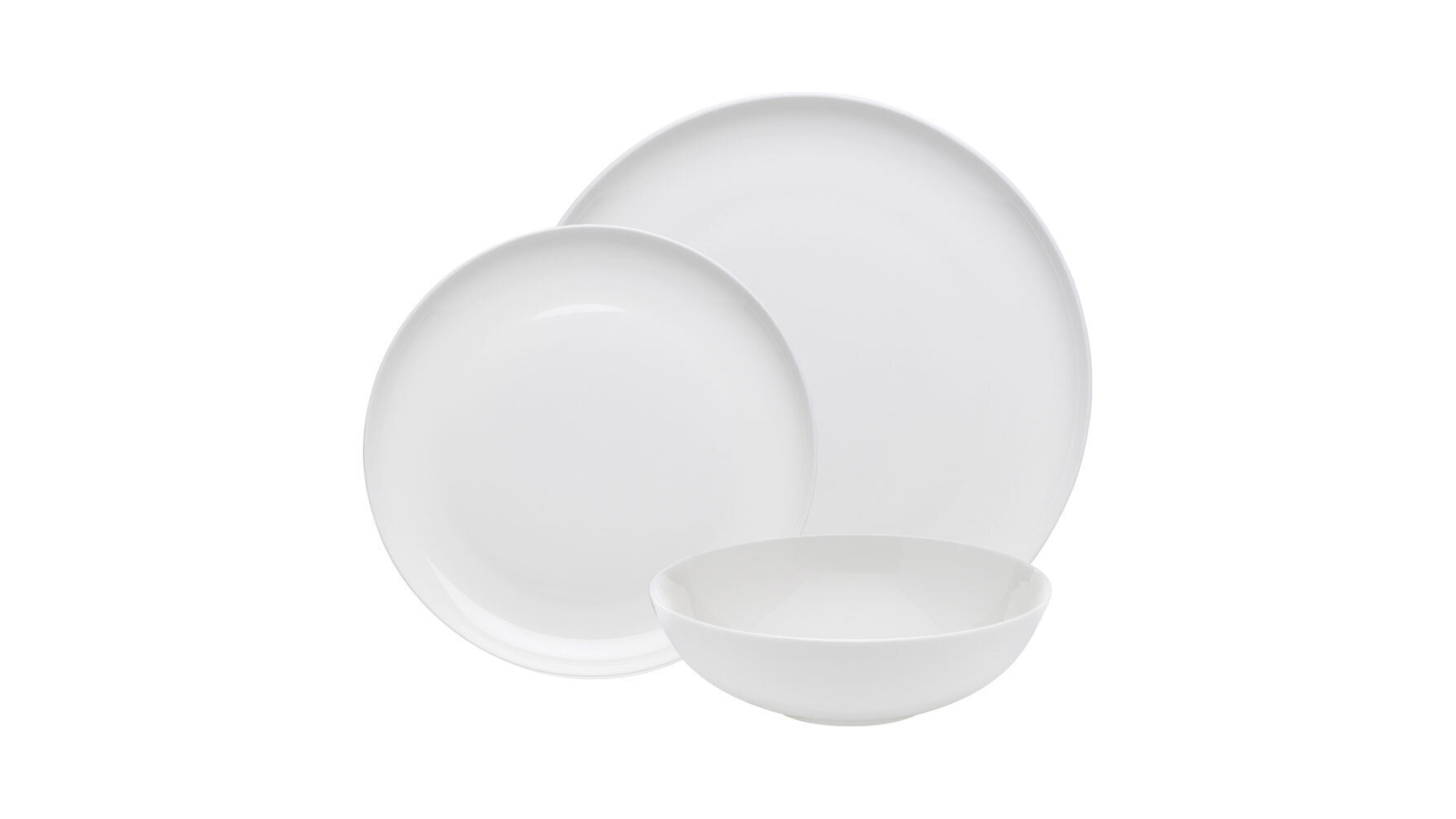 Ecology Fine Bone China Canvas Coupe Tableware Set - White