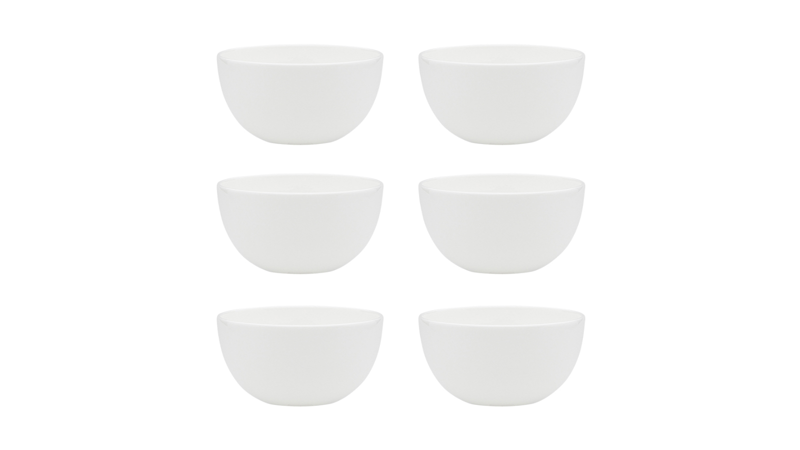 Ecology 6 Piece 10cm Canvas Rice Bowl - White