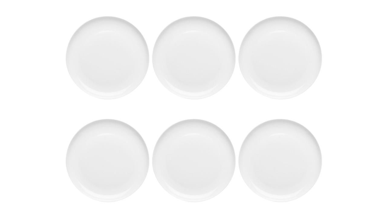 Ecology 6 Piece Canvas Cake Coupe Platter - White