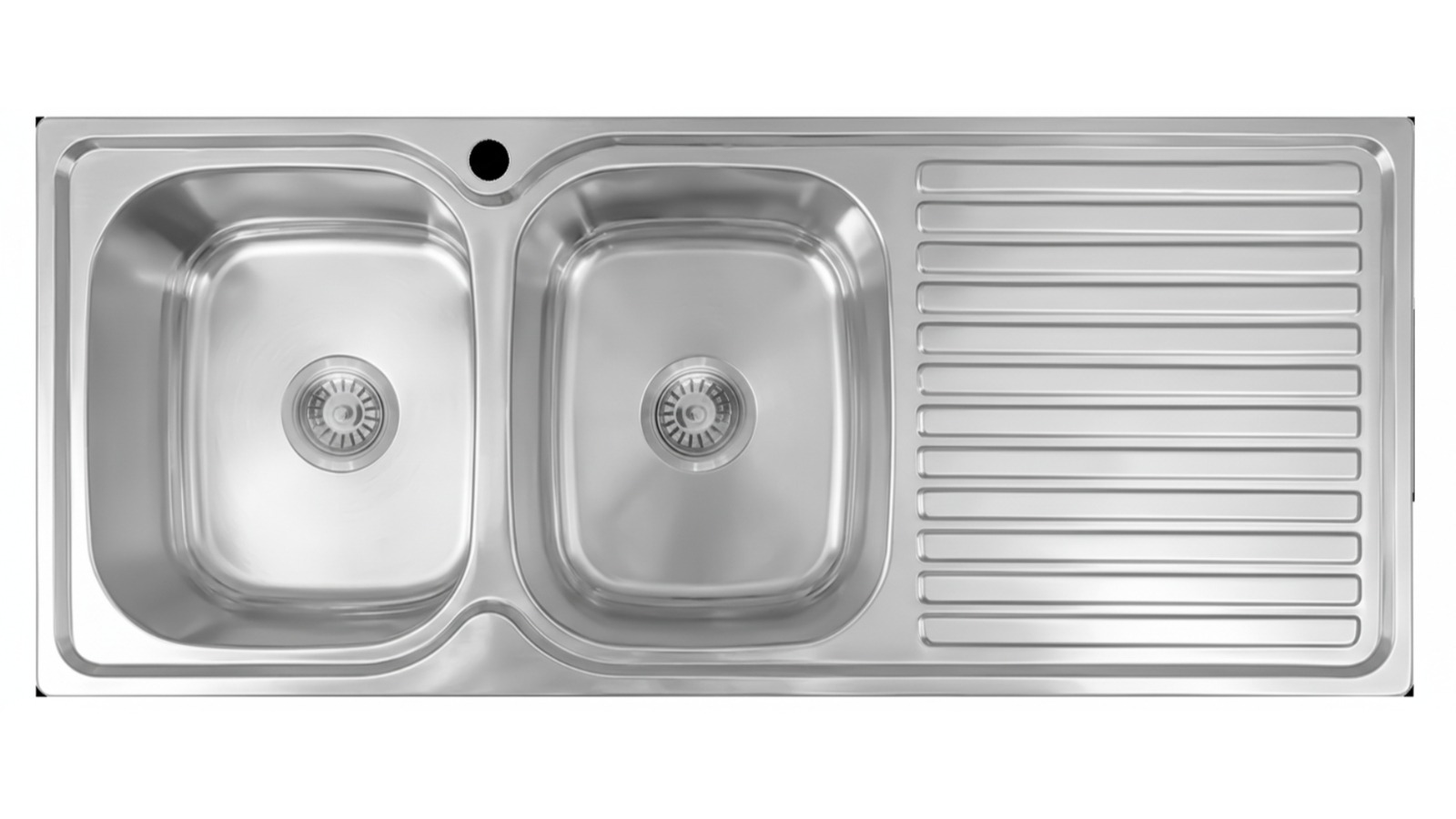 Abey Left Hand Double Bowl Kitchen Sink