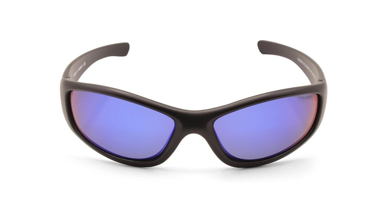 Dirty Dog 53733 Mens Buzze Satin Polarised Sunglasses - Black/Blue
