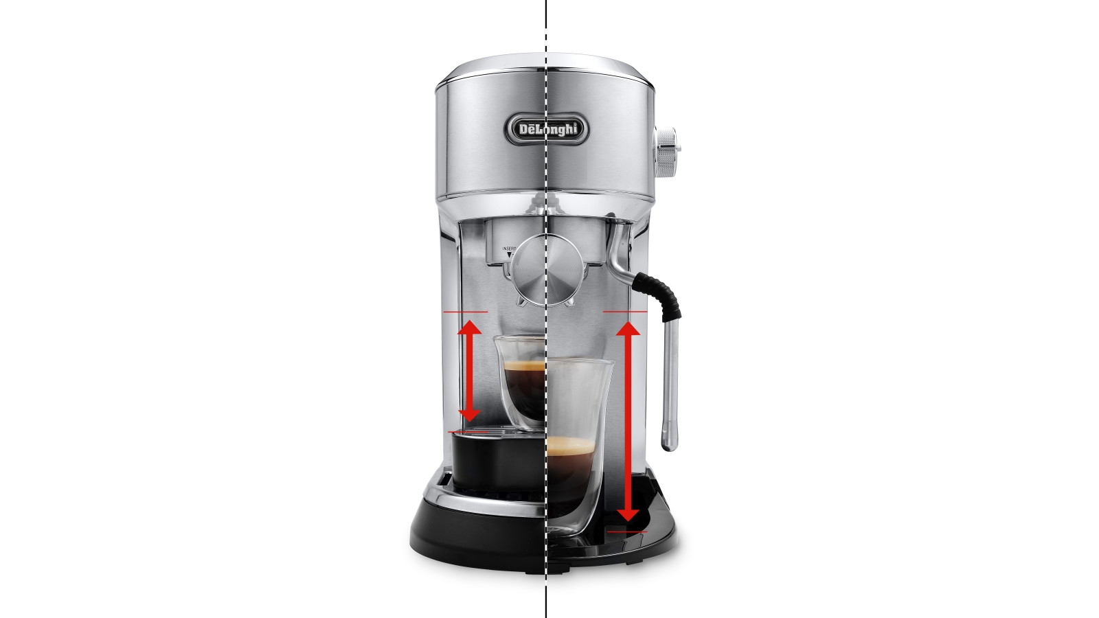 De'Longhi Dedica Meastro Manual Coffee Machine Metal Harvey Norman