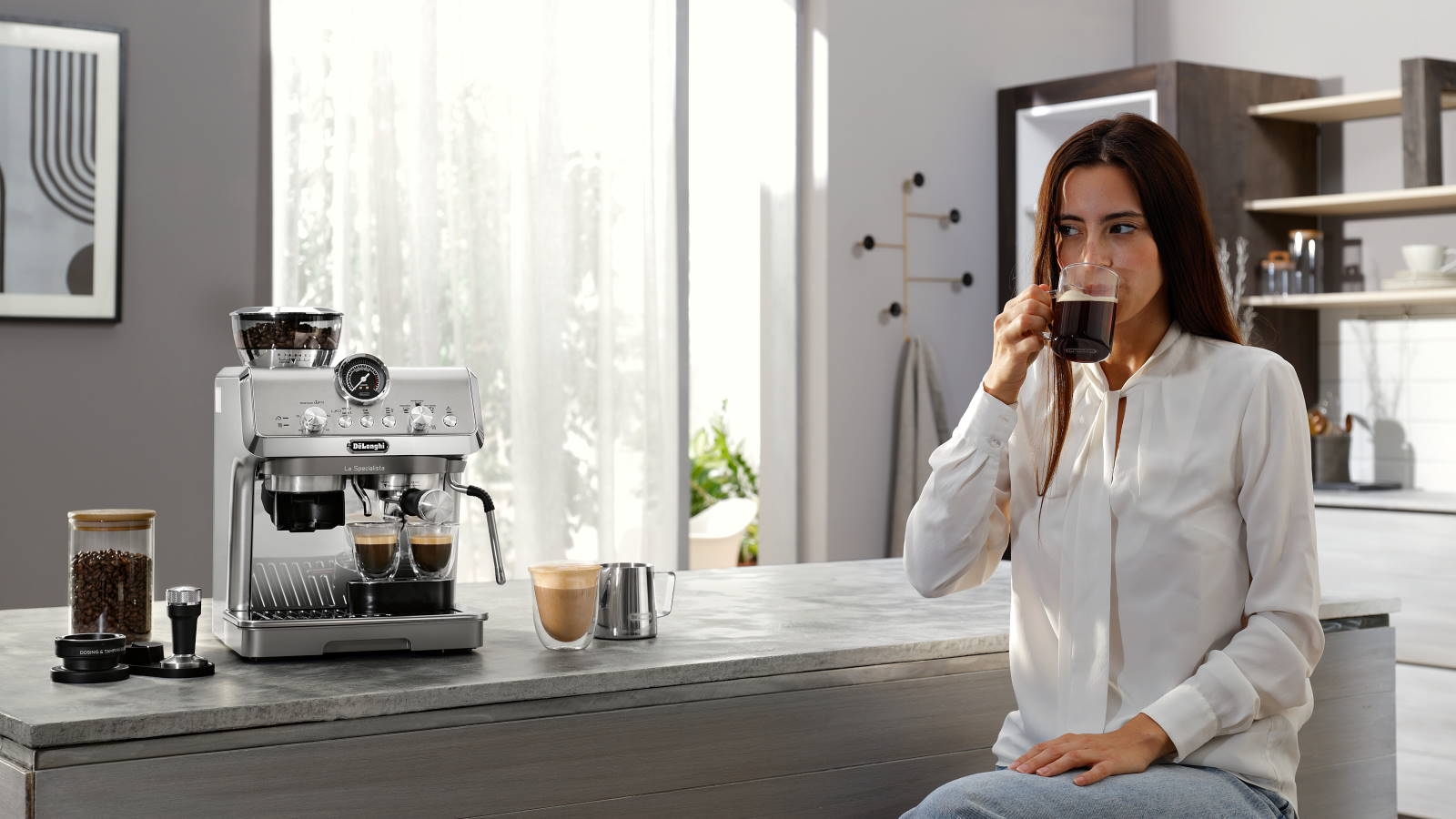 De Longhi La Specialista Arte Evo Manual Coffee Machine Metal