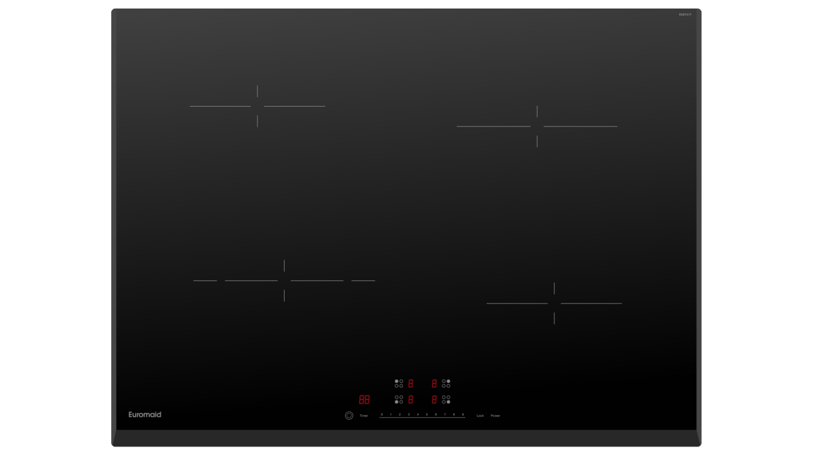 Euromaid 70cm 4 Zone Touch Control Ceramic Cooktop