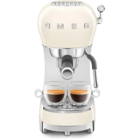 Smeg 50's Style Manual Coffee Machine - Cream