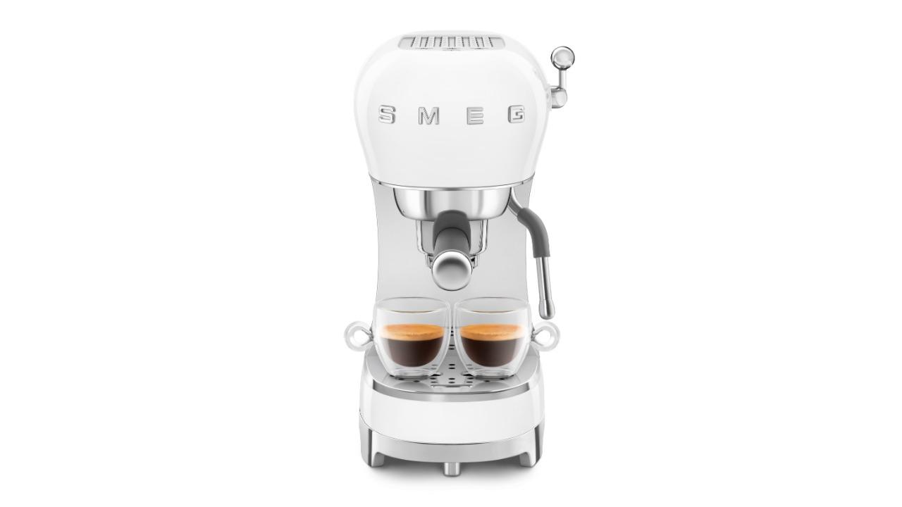 Smeg 50's Style Manual Coffee Machine - White
