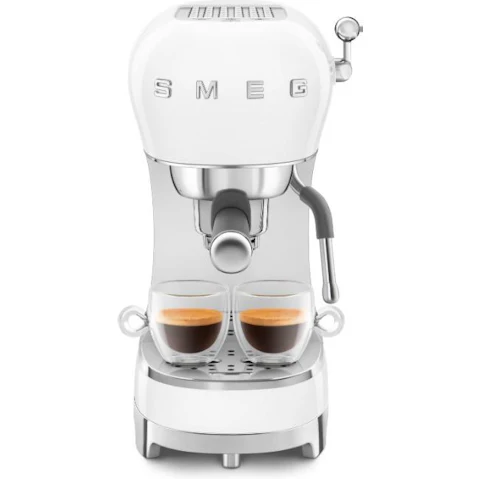 Smeg 50's Style Manual Coffee Machine - White