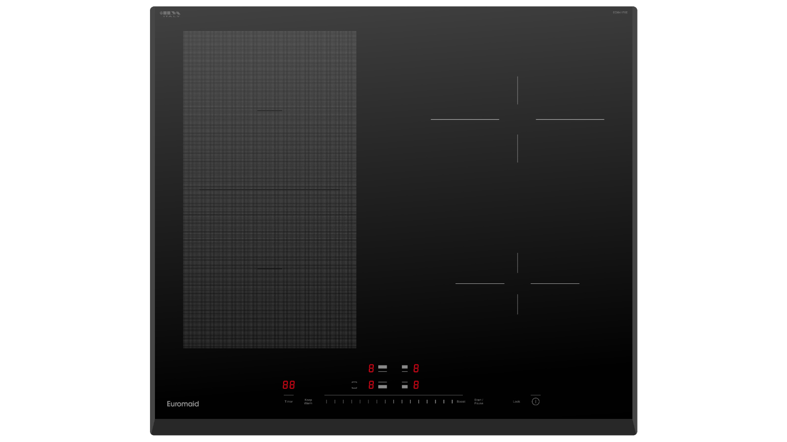 Euromaid 60cm 4 Zone Flex Touch Control Induction Cooktop